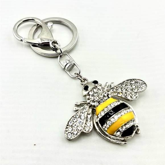 Woodland Bling Keychain Purse Charm Bundle - Lot of 3 (Owl, Bee, Snake) - Picture 2 of 7